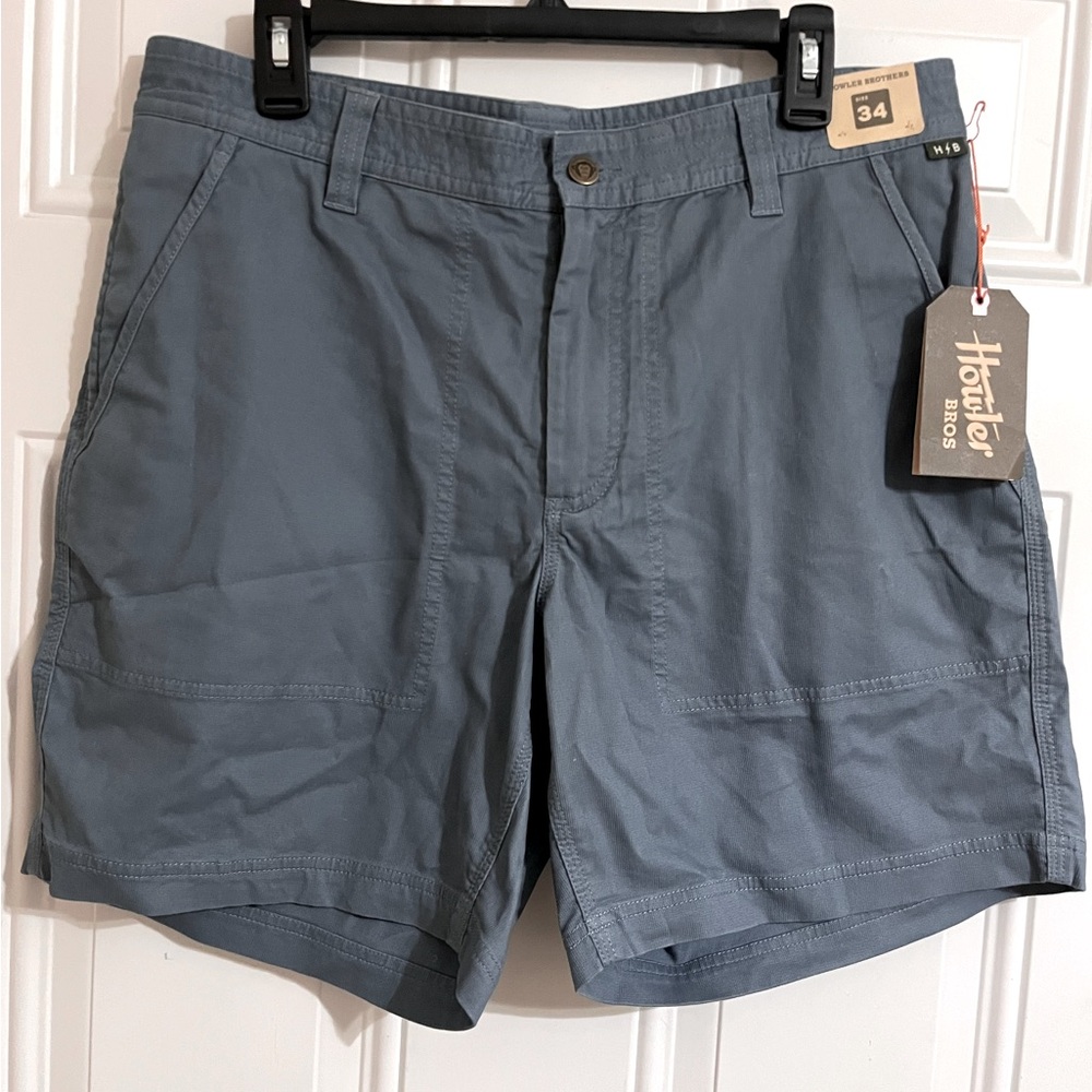 Howler Brothers Mens Clarksville Walk Shorts 34 Postal Blue Outdoors Hiking NWT